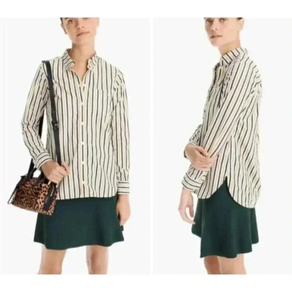 JCrew J Crew Classic Fit Boy Shirt Trifecta Stripe Size 4 NEW. 262 - Picture 1 of 3